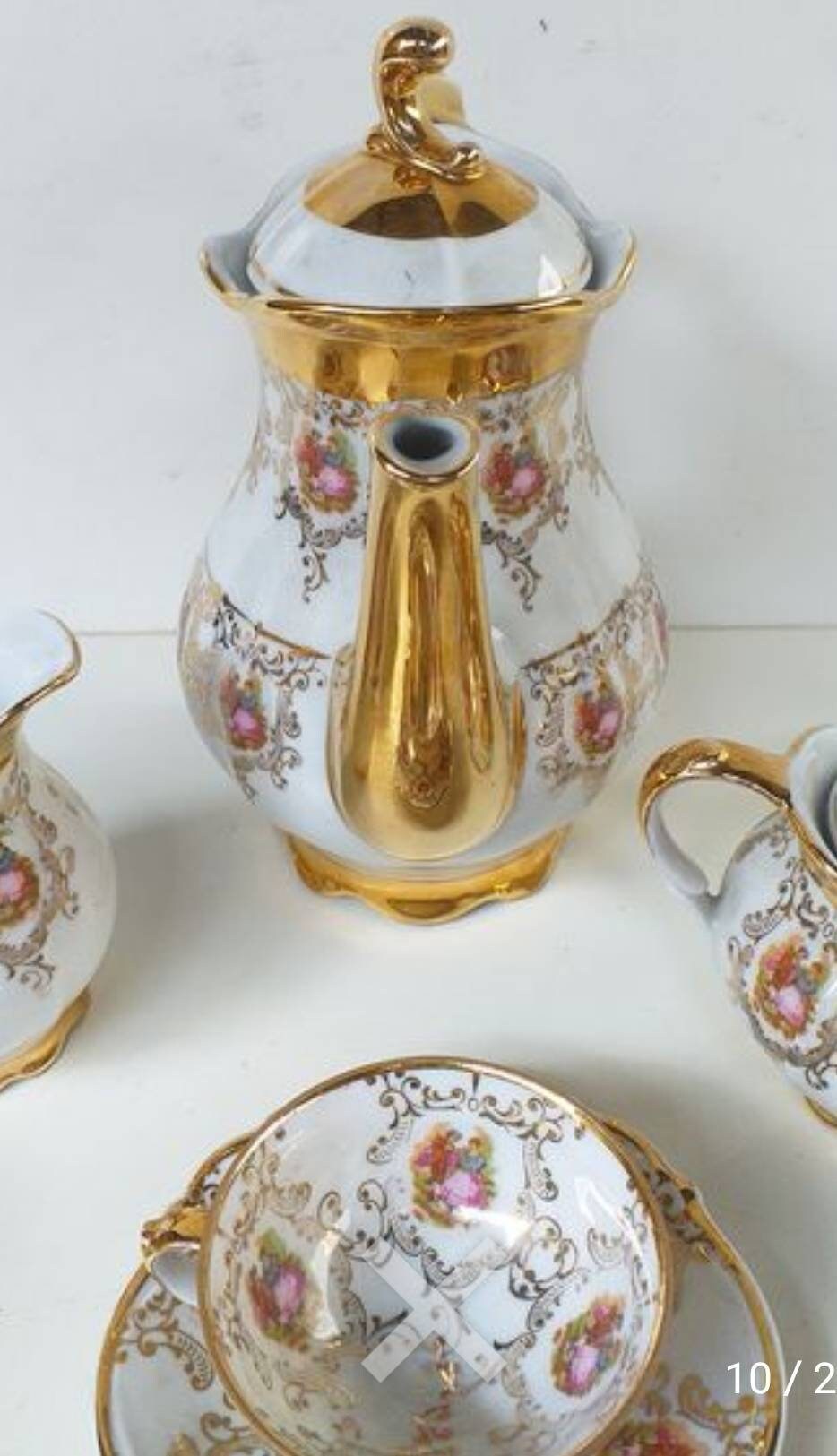 Antique Bavaria Tea Set, Gold Fragonard Victorian Design, 26 Pieces - Etsy
