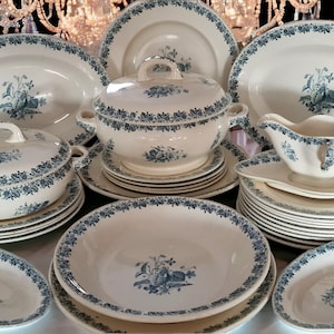 Antiguo servicio de cena francés Lunéville Violette, regalo de boda, regalo de aniversario