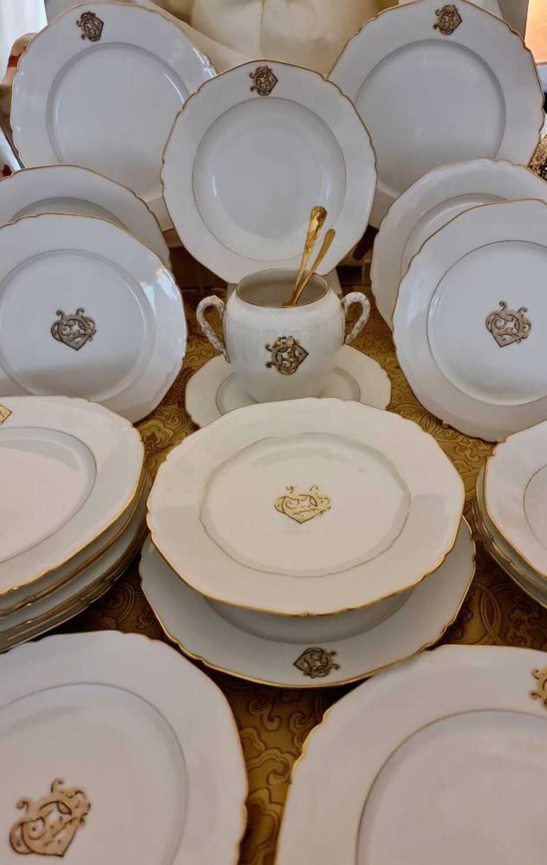 Antique Limoges Lewis Strauss&sons With Double Gold Rim and Hand