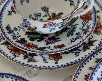 Antique Francis Morley Flow Blue Tea Set – Casket Japan