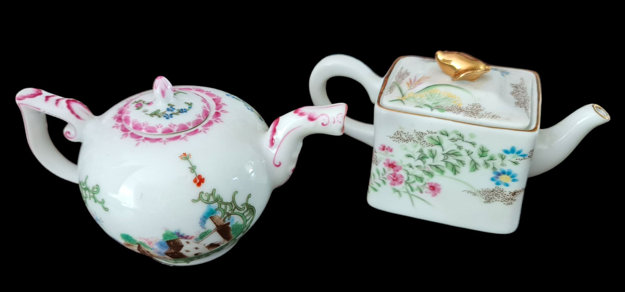 Franklin Mint Collectible Set of 10 Teapots - Hand Painted for the