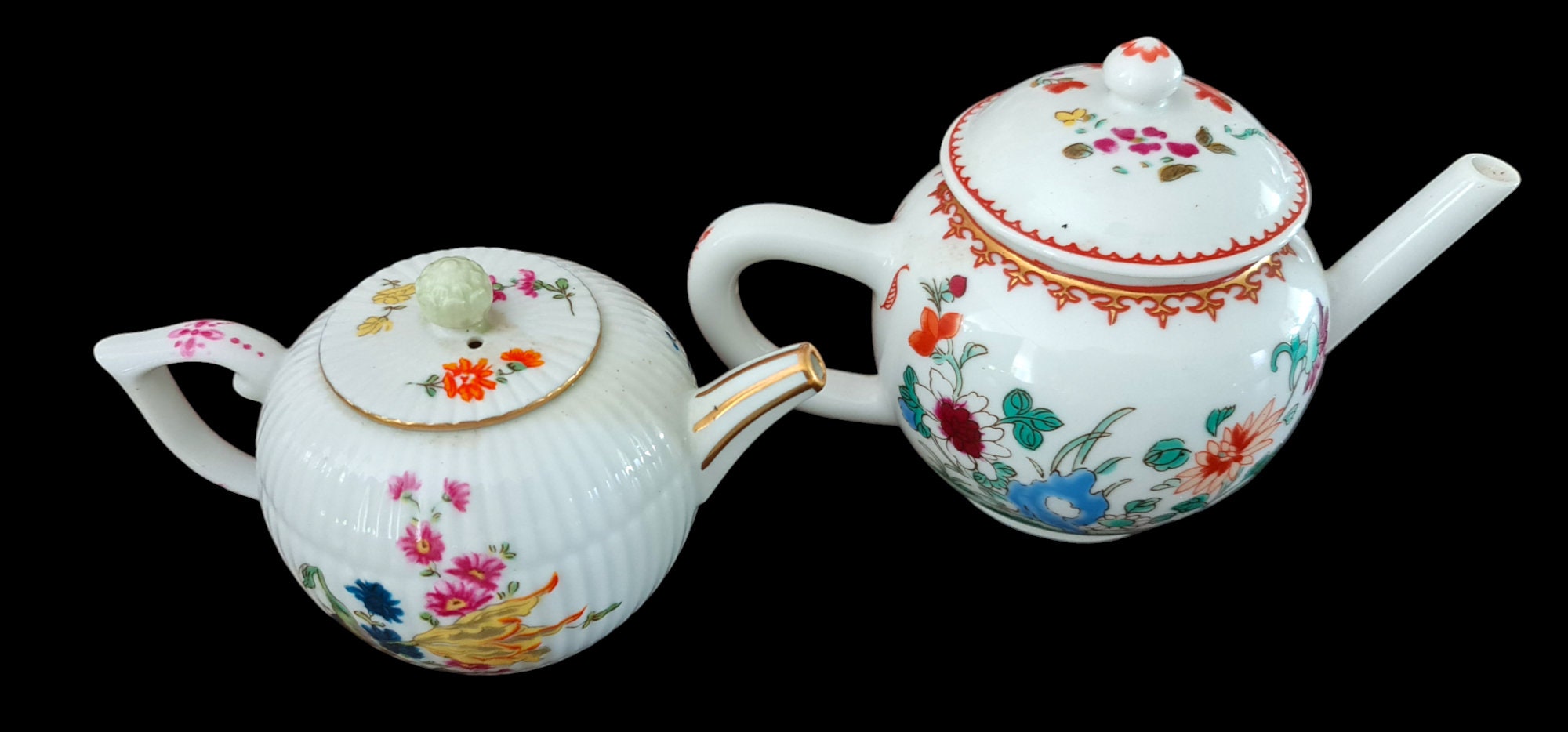 Franklin Mint Collectible Set of 10 Teapots - Hand Painted for the