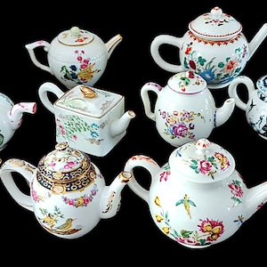 Franklin Mint samlarset med 10 tekannor - Handmålade för Victoria and Albert Museum