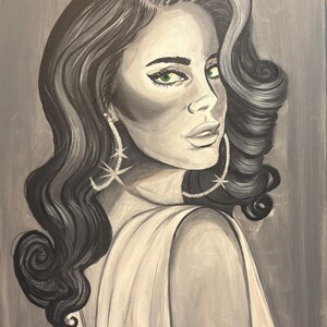 Lana Del Rey, Painting, Gallery-Wrapped Canvass, 18x24