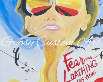 Fear and Loathing in Las Vegas, Painting, Print 8.5x11