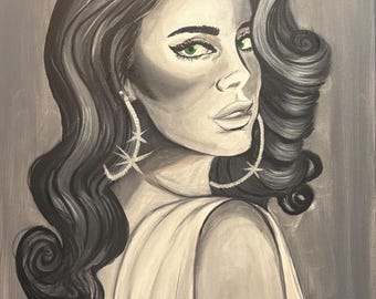 Lana Del Rey, Painting, Print, 8.5x11