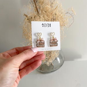 Book Lover Polymer Clay Earrings