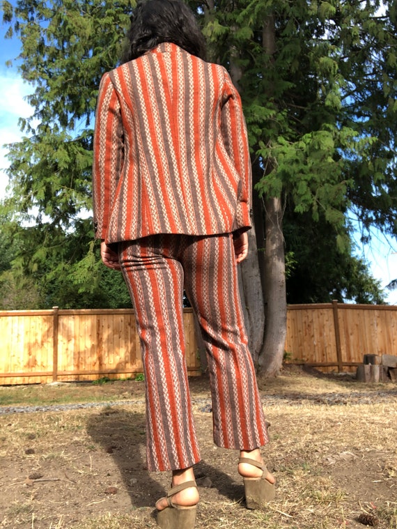 60s/70s blazer and pant tweed/wool suit set// vin… - image 2