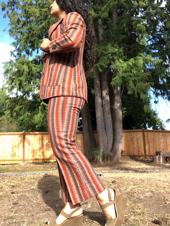60s/70s blazer and pant tweed/wool suit set// vin… - image 8