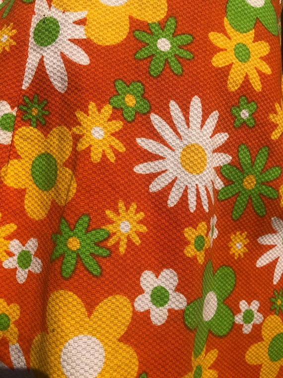 60s vintage flower child mini dress - image 6