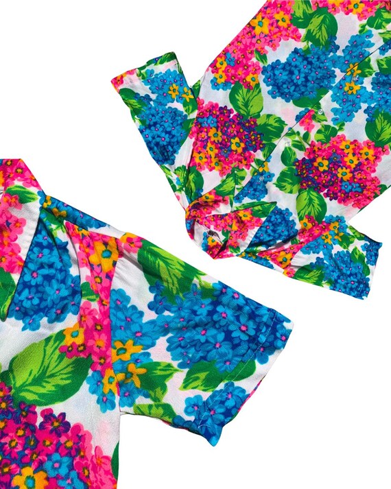 electric hydrangea button up - image 7