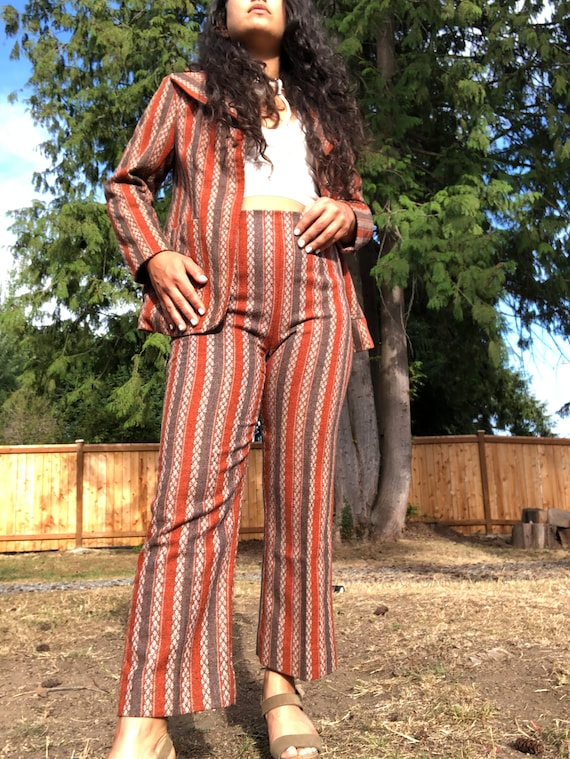 60s/70s blazer and pant tweed/wool suit set// vin… - image 3