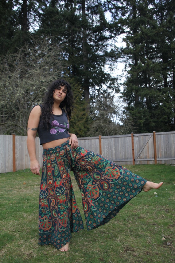 70s Indian wide leg pants