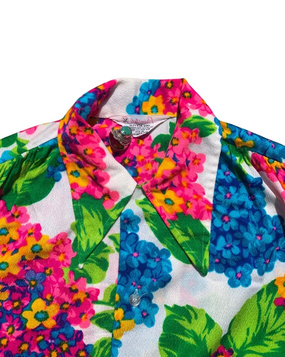 electric hydrangea button up - image 8