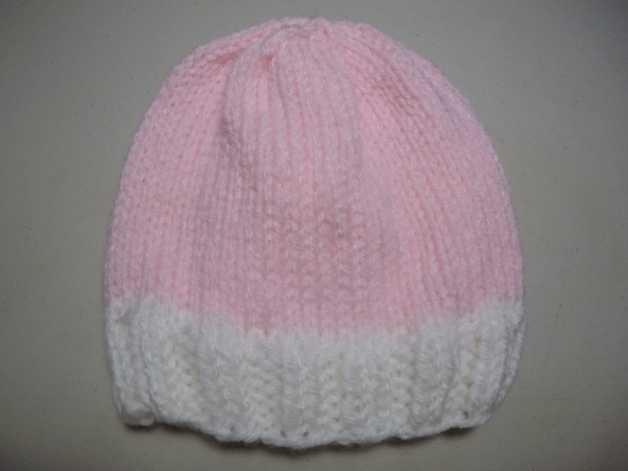 Hand Knitted Newborn Pink Baby Beanie,baby Hat,baby Knits