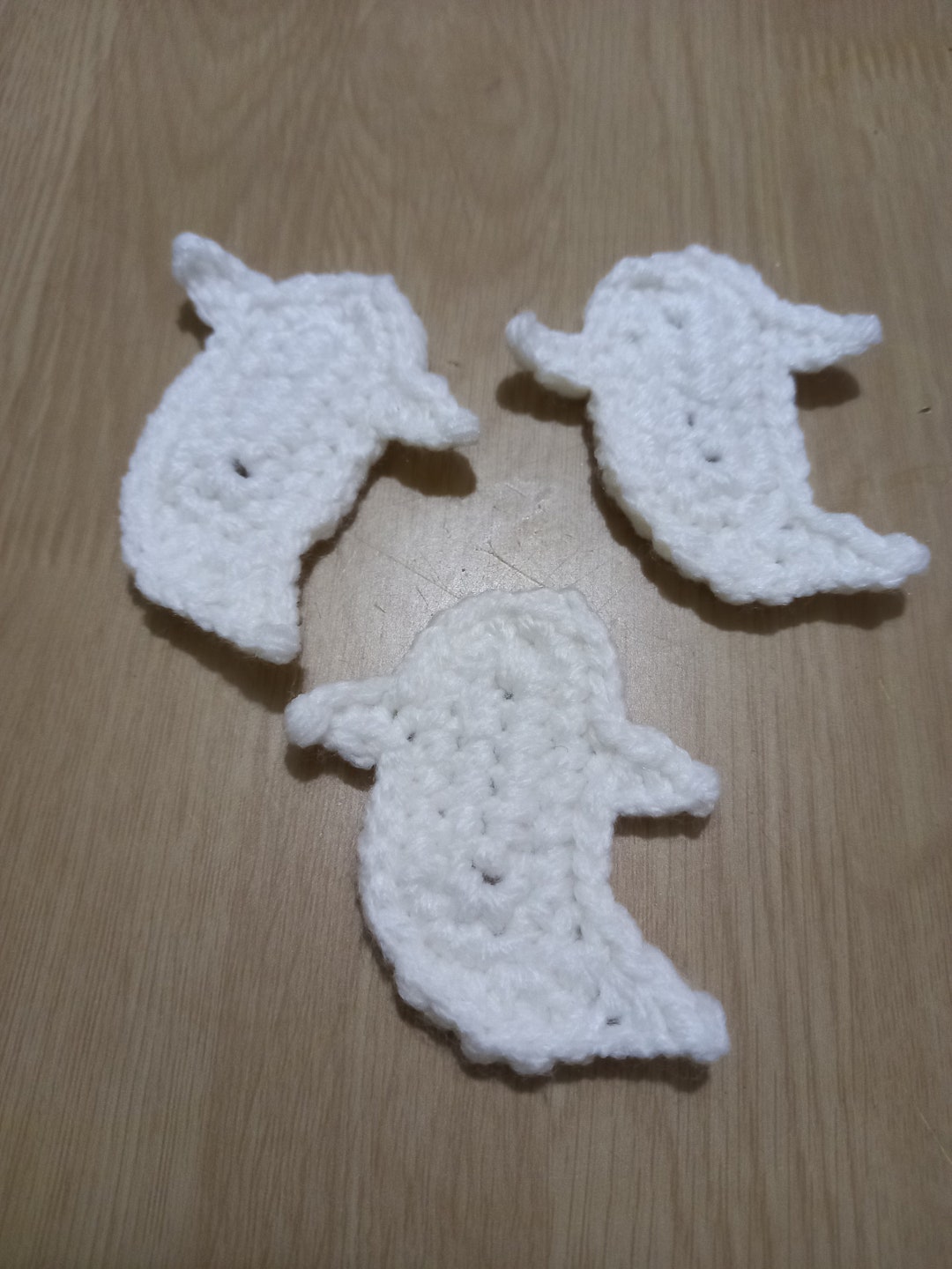 Crochet Mini Ghost Applique, Ghost Sewing Supplies, Crochet Ghost Patch ...