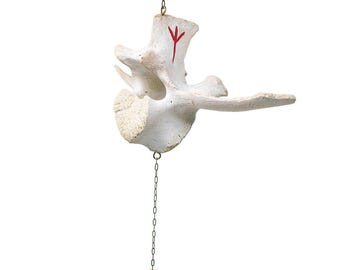 Algiz Rune Cow Vertebra Wind Chime