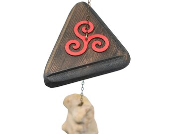 Triskelion & Cow Bone Ritual Chime