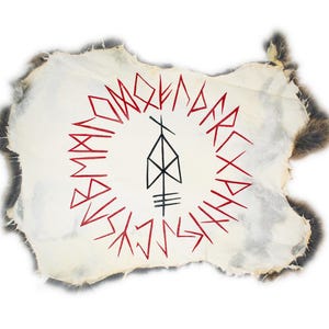 Odin bindrune - rabbit hide altar cloth