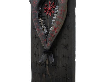 Blackened Deer Jawbone Nine Helms of Awe Altar