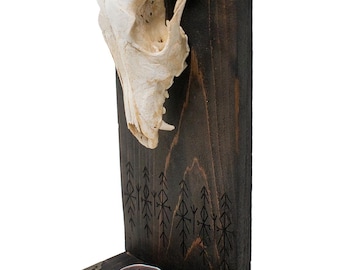 Home protection bindrune coyote skull altar