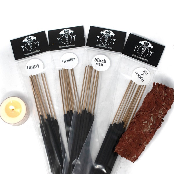 Black ritual stick incense