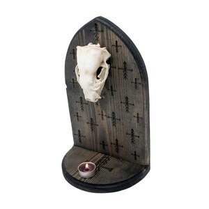 Altar for home protection - with badger skull