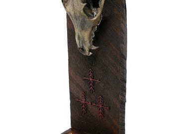 Blackened Fox Skull Home Warding Altar