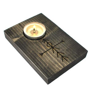 Home protection bindrune tealight candle holder