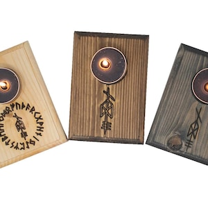 Odin bindrune tealight candle holder