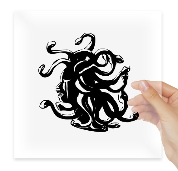 Creepy Medusa Greek Mythology Vinyl Stickers Decal Glass Decor Etsy