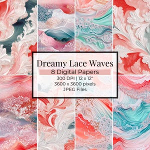 Seamless Lace Pattern Digital Paper | Elegant Floral Lace Background for Weddings, Crafting, Scrapbooking, Invitations & Digital Art