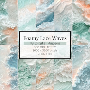 Seamless Lace Pattern | Elegant Floral Digital Paper | Lace Background for Weddings, Scrapbooking, Crafting & Digital Art | Commercial Use