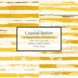 Coastal Seamless Pattern | Nautical Digital Paper | Beach Theme Summer Fabric Download | Ocean Repeat Design for Scrapbooking and Crafts