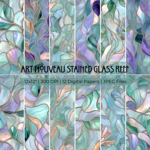 Stained Glass Paper, High-Resolution Digital Download, Unique Patterns for Crafts, Instant Access