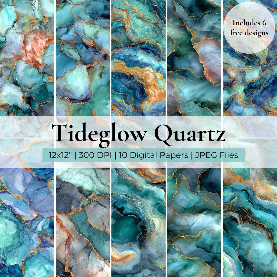 Seamless Digital Paper Turquoise Patterns, Aqua Textures for ...