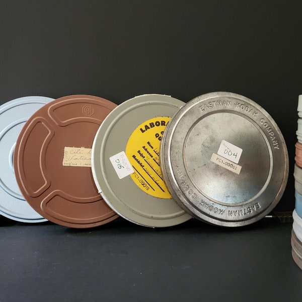 Vintage Film Reel Box. Cinema Accessory. Photo Storage Case. Industrial Decor. Photographer's gift. Blue, Silver, Gray or Brown