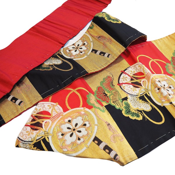 Vintage Silk Japanese Nagoya Obi Belt Kimono Accessory