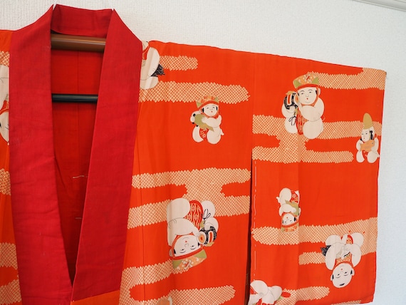 Antique Silk Japanese Pattern Traditional Kimono R