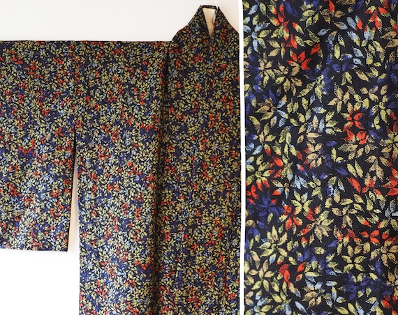 Japanese Wool Vintage Hitoe Kimono Japanese Robe
