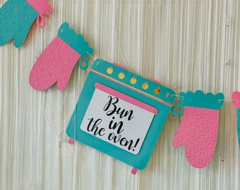 Bun in the oven baby shower banner