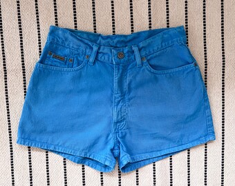 90s Y2k Calvin Klein Aqua Jean Shorts 2.5" Inseam Size 4*