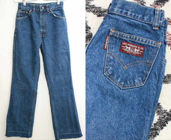 levi's high rise wide leg jean with raw hem