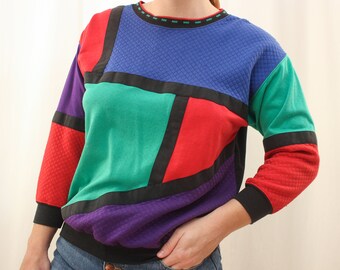 90s colour block jumper