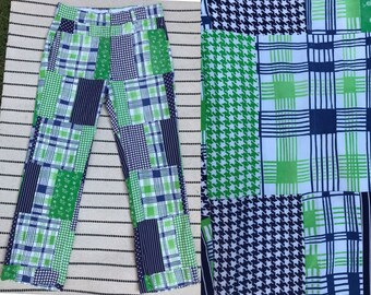 Vintage Pants 1970s Pants Patchwork 