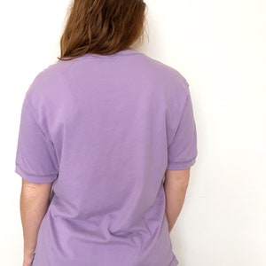 90s GAP Lavender Henley Oversize Tee Unisex Size S-M zdjęcie 7