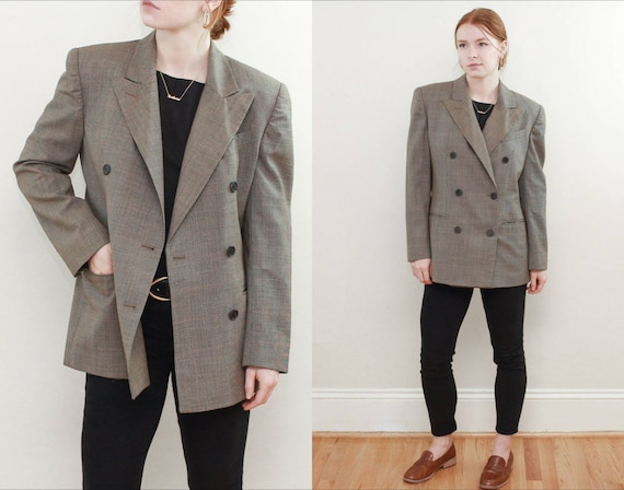 90s Ralph Lauren Dogtooth Double Breasted Tailored