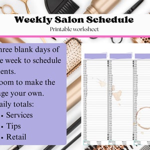 Weekly Salon Schedule