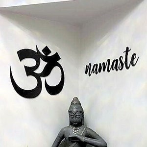 OM Metal sign l wall hangings l Yoga Sign | Hindu religious symbol | Yoga Studio | Meditation Room l Gift For Yogi l Namaste Wall Décor l