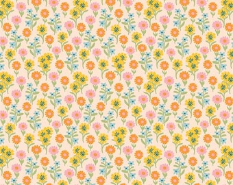 Marigold - Ephemeral Blooms - Maureen Cracknell - Art Gallery Fabrics - 1/2 yd